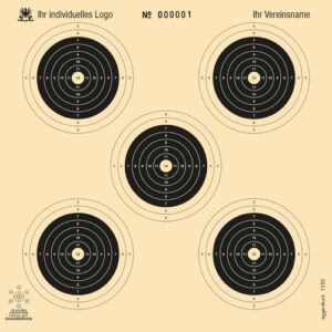 LG 5-Spiegel 12-kreisig weiß mit Werbeaufdruck (1350-NW)
