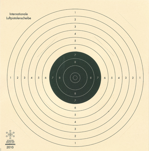 Luftpistolenscheibe mit Schlitzen (2010-S)