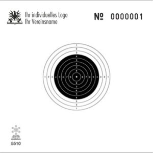 Armbrustscheibe 10 m nach IAU mit Werbeaufdruck (5510-NW)