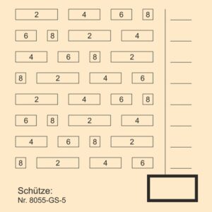 Glücksscheibe Zahlenrechtecke (8055)